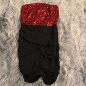 Red Leopard Sequin Dress Size Large